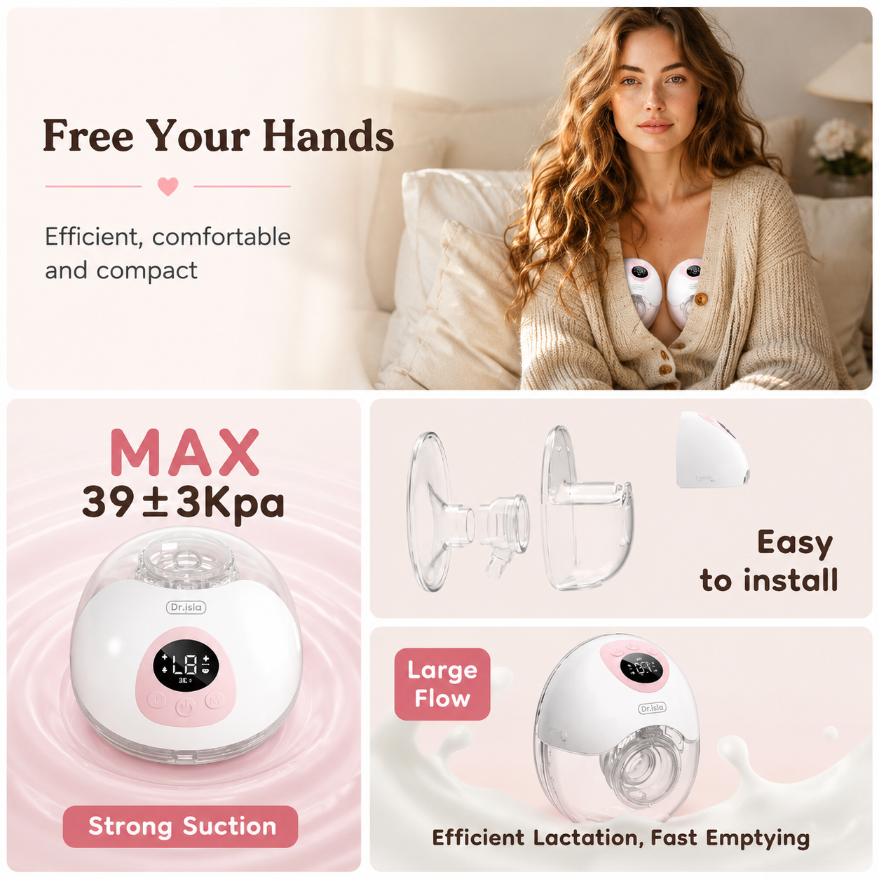 SilentFlow S1 Smart Wearable Breast Pump – Hands-Free & Ultra-Quiet