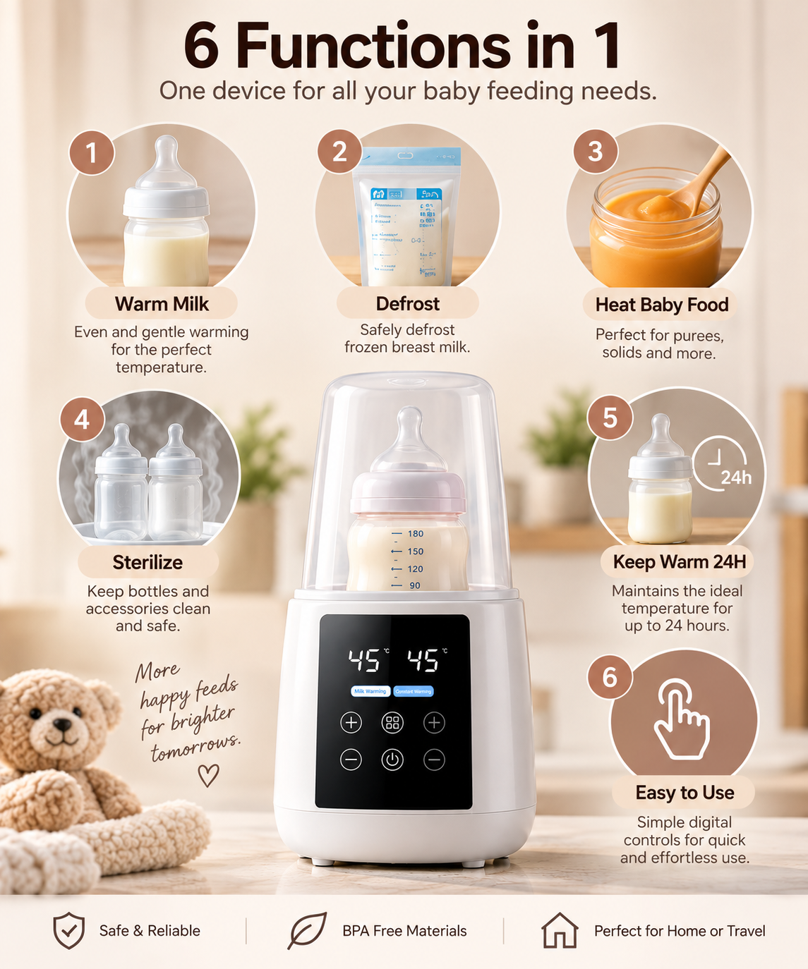 WarmCare™ 6-in-1 Bottle Warmer