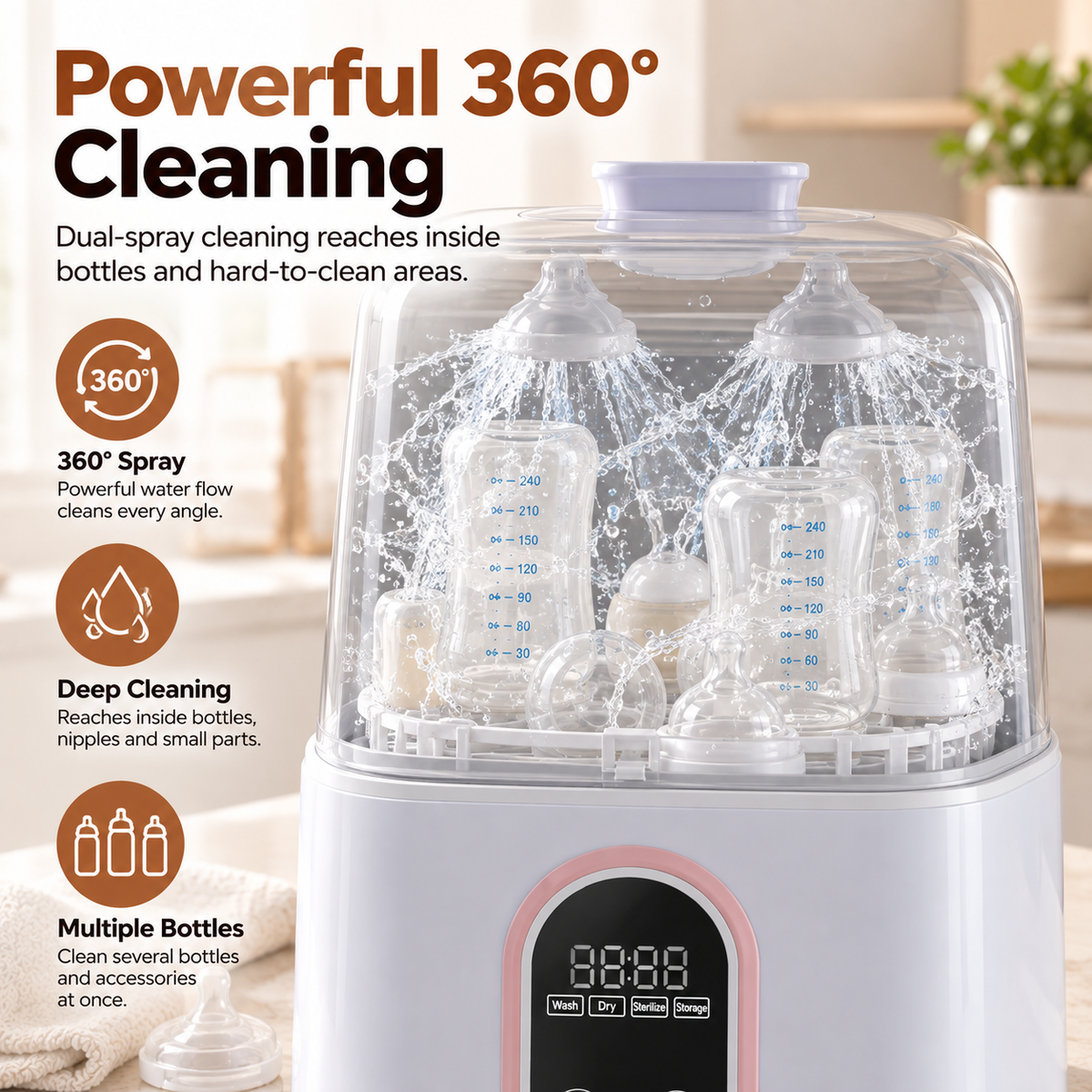 PureWash™ Baby Bottle Washer