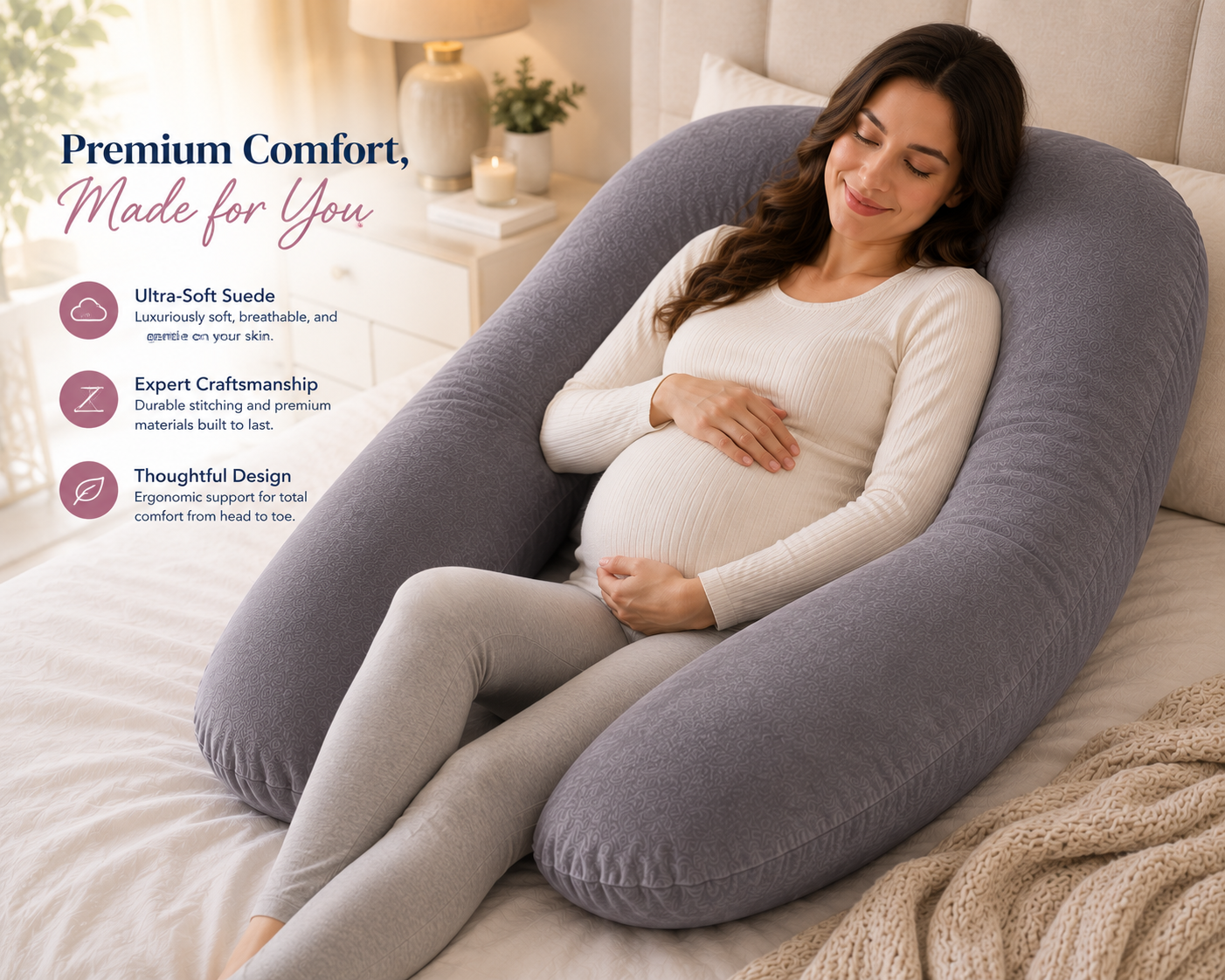 DreamNest™ Full Body Pregnancy Pillow ⭐
