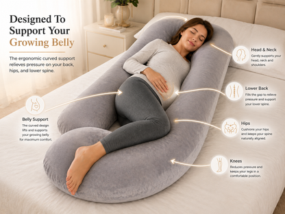 ComfortNest™ Ergonomic Pregnancy Pillow