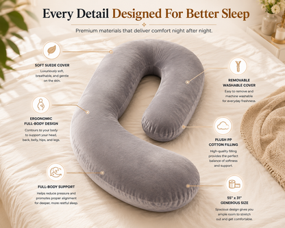 ComfortNest™ Ergonomic Pregnancy Pillow