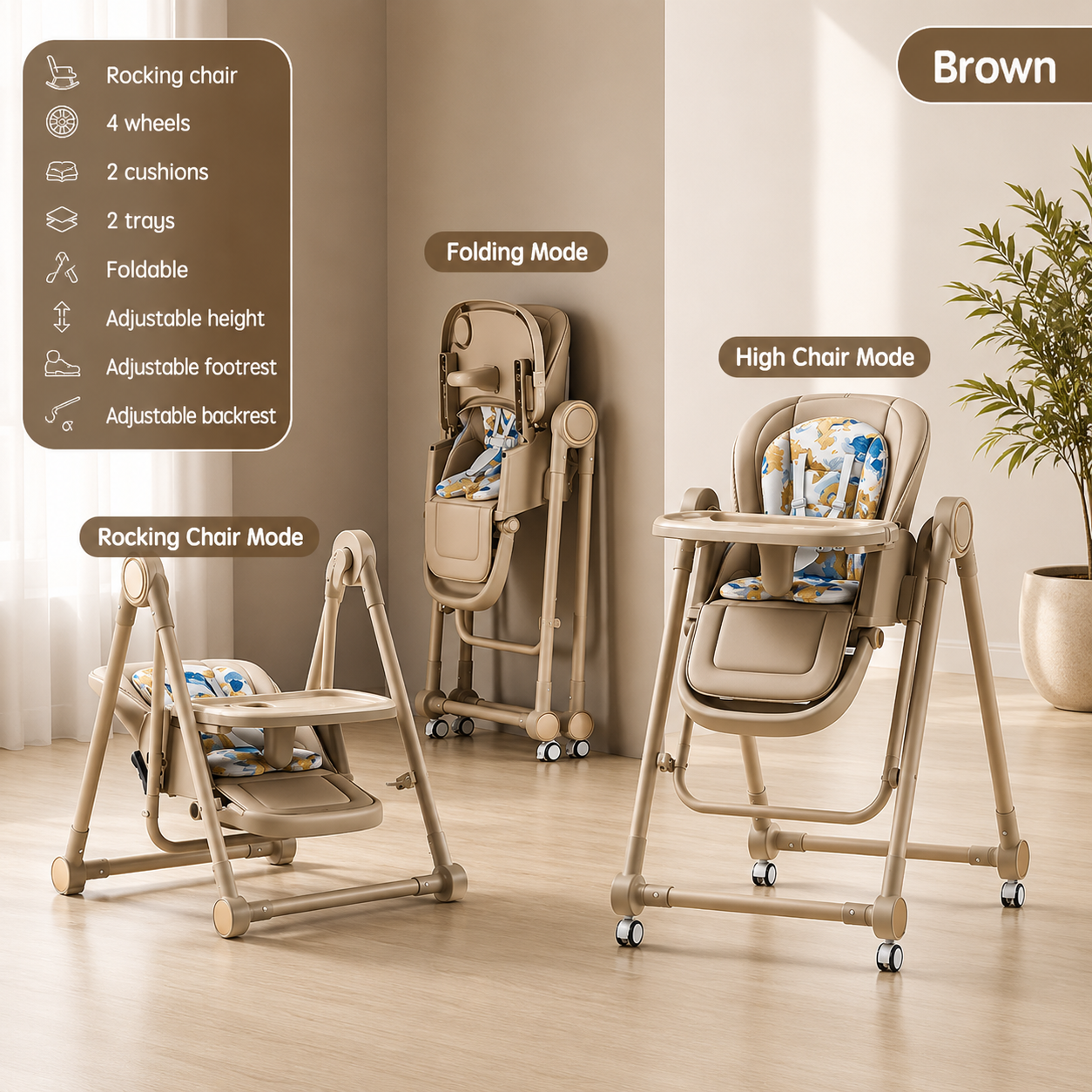 The Nest™ | 2-in-1 Convertible High Chair & Rocker